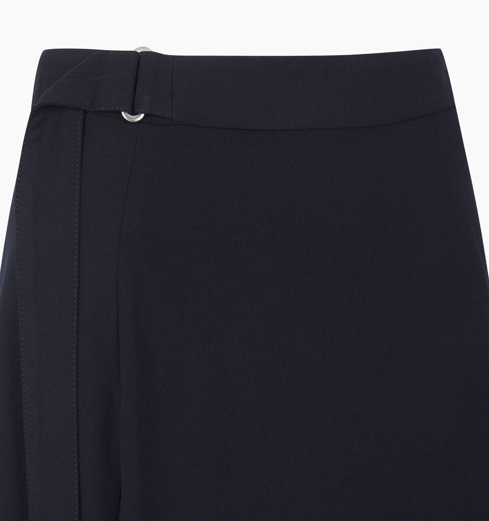 Dark blue asymmetrical skirt - sisley k longuette skirts - Dark Blue | Sisley K image number 3